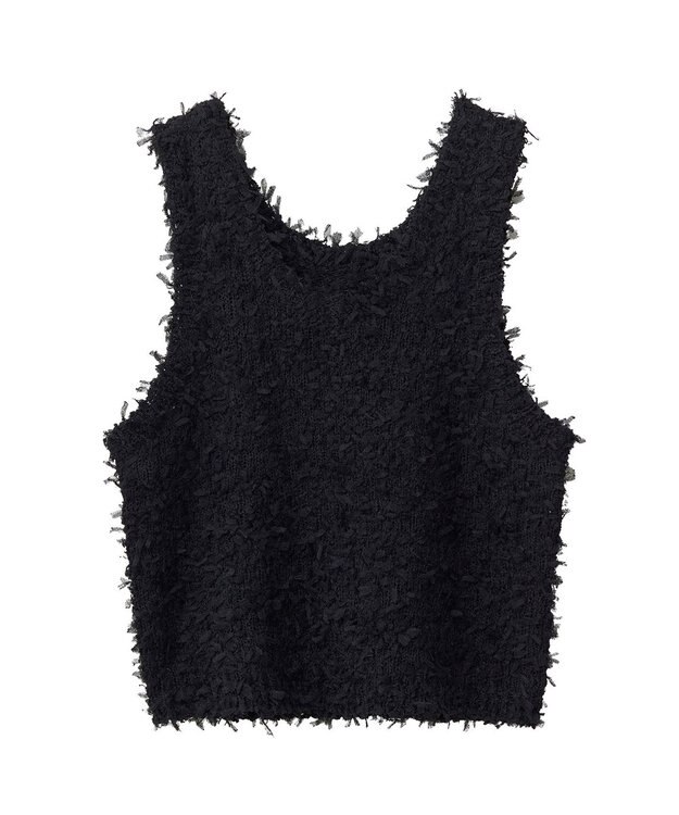 Green Parks ・ｓｗｉｎｇ　ｂｙ　２ｗａｙチュールヤーンベスト Black