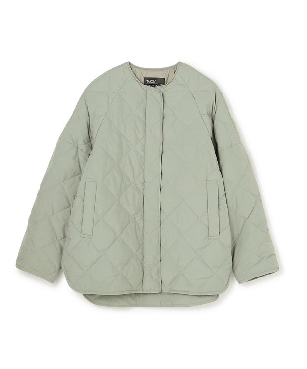 UNFILO 【自宅で洗濯OK / 軽量で暖かい】TAIONコラボ キルティングブルゾン カーキ