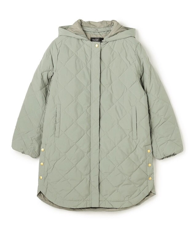 UNFILO 【自宅で洗濯OK / 軽量で暖かい】TAIONコラボ 2WAY キルティングダウン 【NEW】ライトカーキ