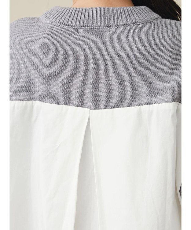 CRAFT STANDARD BOUTIQUE シャツドッキングニットプルオーバー Gray Mixture