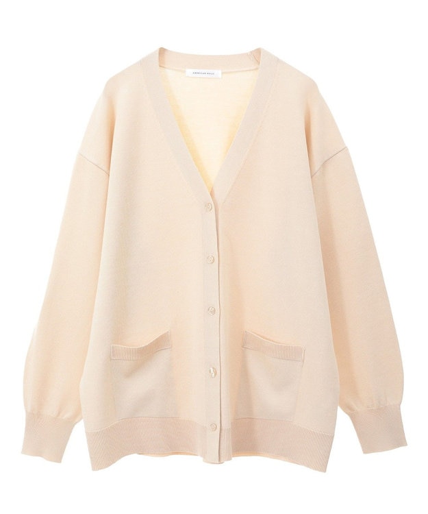 AMERICAN HOLIC Ｖネックポケット付きカーディガン Ecru