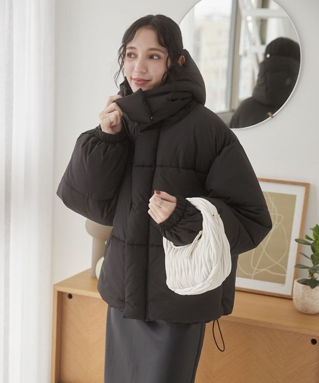 WEGO 【2WAYフード取り外し可能/あったかい】２WAYパディングブルゾン ブラック