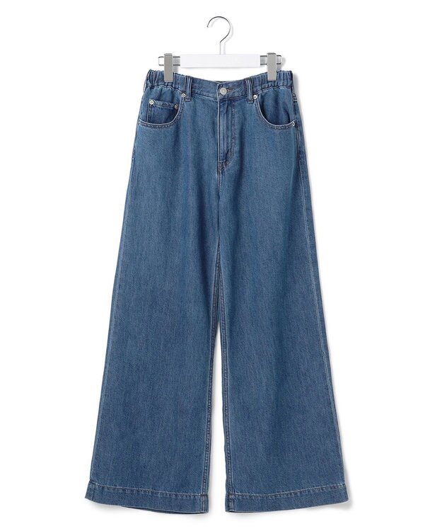 J.PRESS YORK STREET 【WOMEN】ソフトワイドデニム ダルブルー系