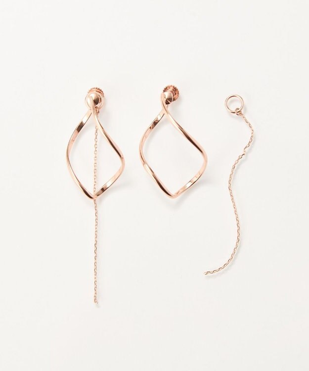 Phoebe 【限定セット】プチベゼルストーンネックレス×2wayグレースツイストラインイヤリング マルチ1