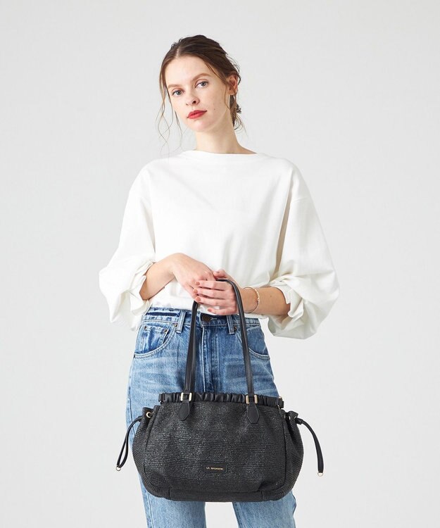 LA BAGAGERIE シャーリング2WAYサマーバッグ ブラック