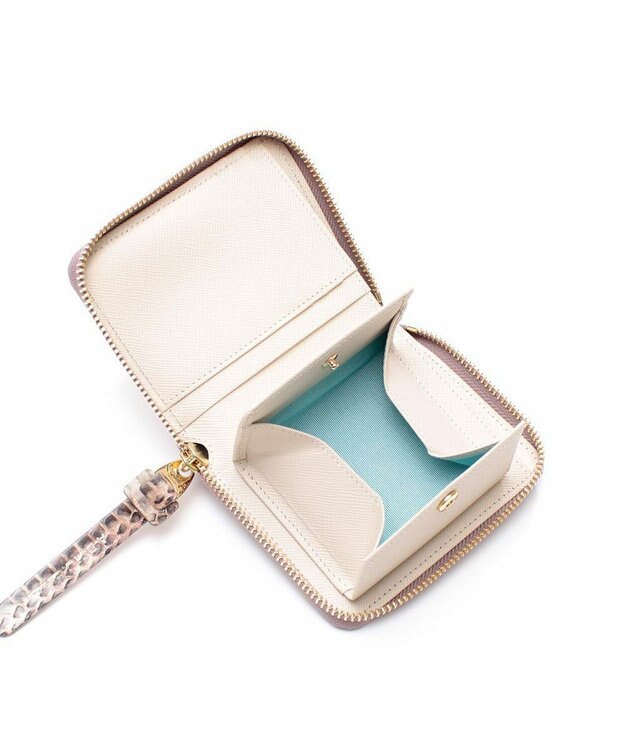 A.D.M.J. 【スネークレザー】スモールウォレット カリナータナチュラル