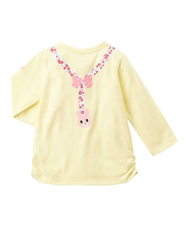 MIKI HOUSE HOT BISCUITS 【70-120cm】 サスペンダープリント長袖Ｔシャツ コーン