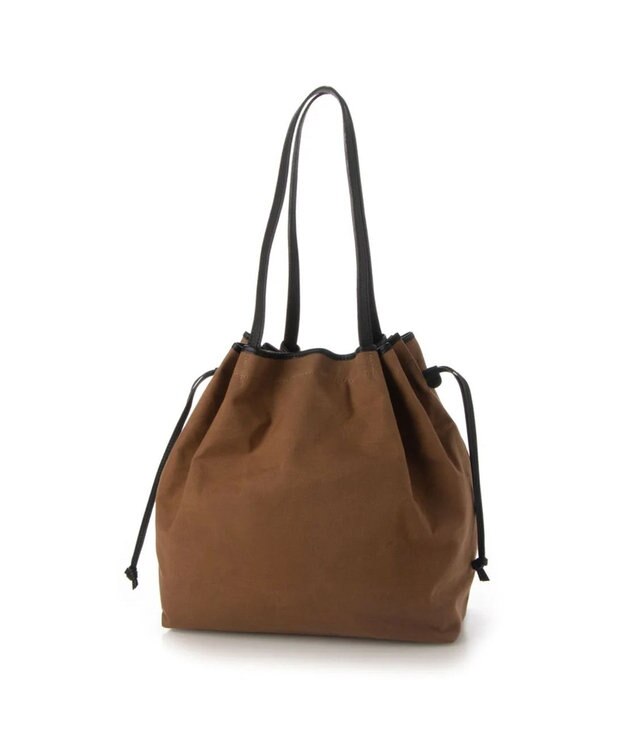 UNBILLION preche パラフィン防水キャンバスドロストトートバッグ キャメルブラック