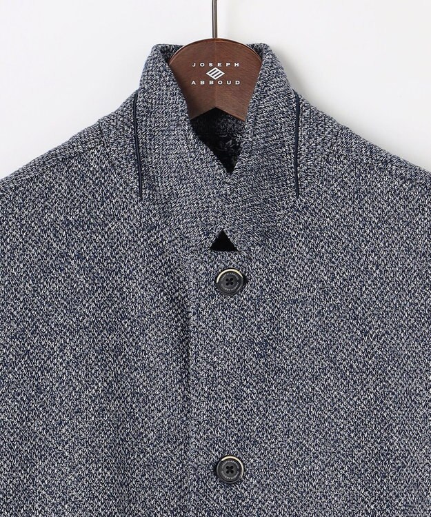JOSEPH ABBOUD 【ストレッチ/カーディガンジャケット】コットンメランジジャージー ジャケット ネイビー系