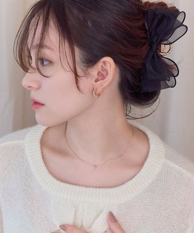 Phoebe 【限定セット】プチベゼルストーンネックレス×2wayグレースツイストラインイヤリング マルチ1