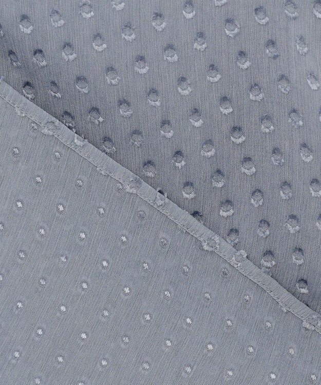 BEIGE， CALLERRY / シルク混ドットギャザーワンピース Dull Blue