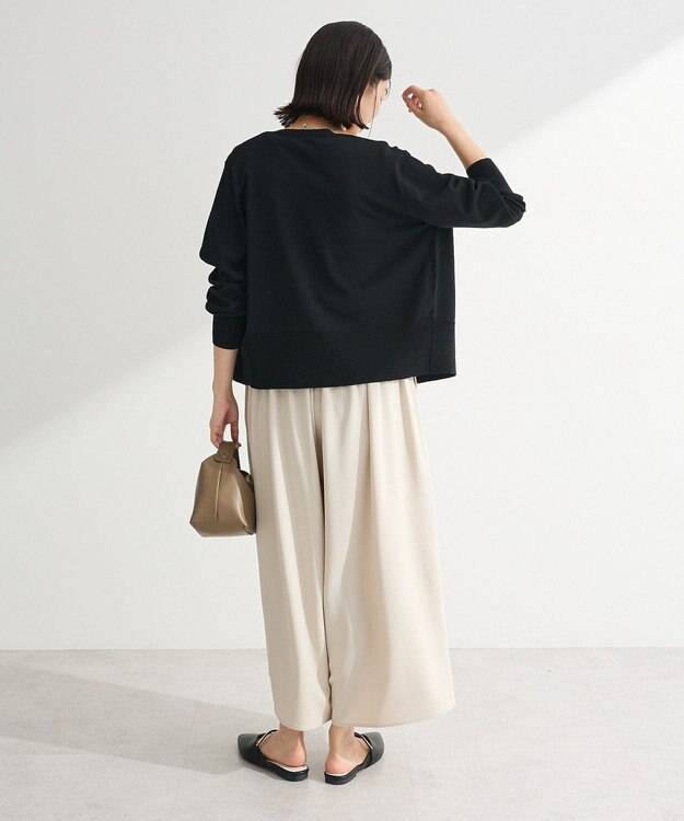 Green Parks イージーケアワイドガウチョパンツ Light Beige