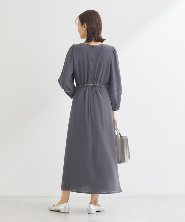 Green Parks ・ＥＬＥＮＣＡＲＥ　ＤＵＥボリュームスリーブワンピー Charcoal Gray