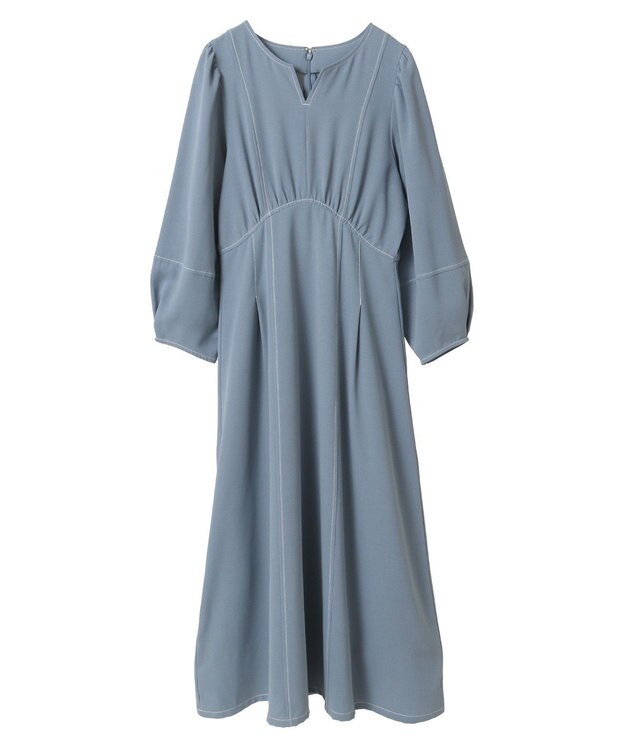 Green Parks ・ＥＬＥＮＣＡＲＥ　ＤＵＥボリュームスリーブワンピー Blue