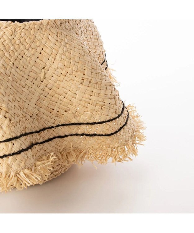 UNBILLION kakatoo ラフィアラッフルステッチワークワンショルダー ブラック