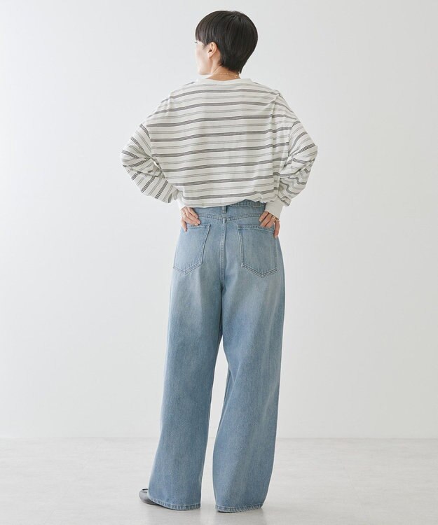 AMERICAN HOLIC ランダムボーダーＢＩＧ　Ｔシャツ Off White