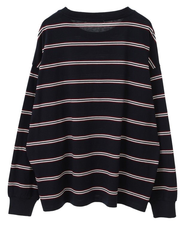 AMERICAN HOLIC ランダムボーダーＢＩＧ　Ｔシャツ Navy