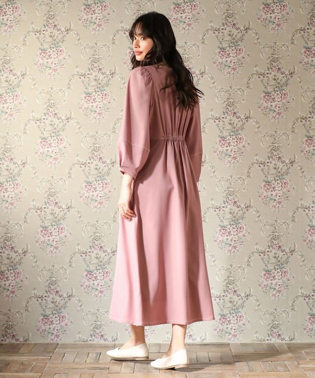 Green Parks ・ＥＬＥＮＣＡＲＥ　ＤＵＥボリュームスリーブワンピー Pink