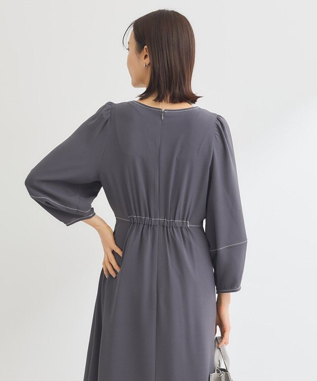 Green Parks ・ＥＬＥＮＣＡＲＥ　ＤＵＥボリュームスリーブワンピー Charcoal Gray