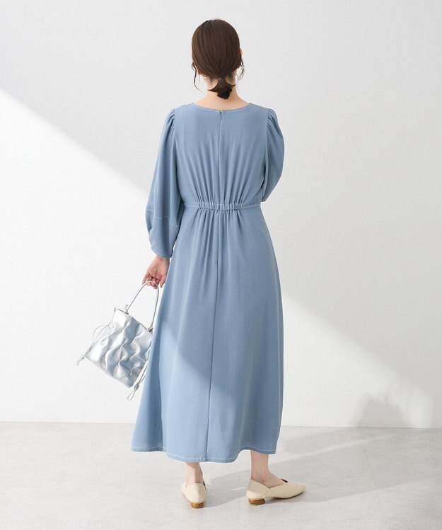 Green Parks ・ＥＬＥＮＣＡＲＥ　ＤＵＥボリュームスリーブワンピー Blue