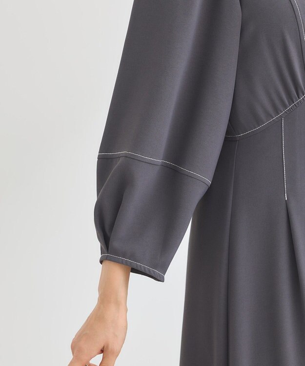 Green Parks ・ＥＬＥＮＣＡＲＥ　ＤＵＥボリュームスリーブワンピー Charcoal Gray