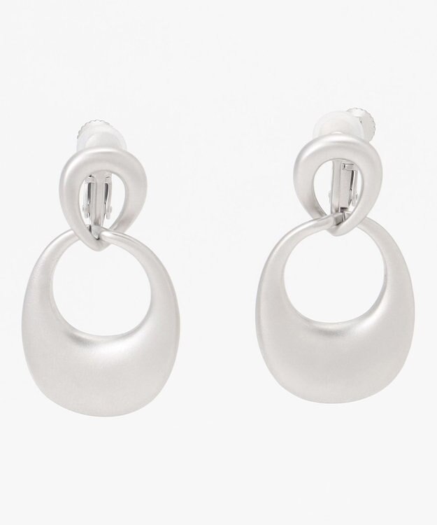 自由区 ソフトドロップ イヤリング マットシルバー