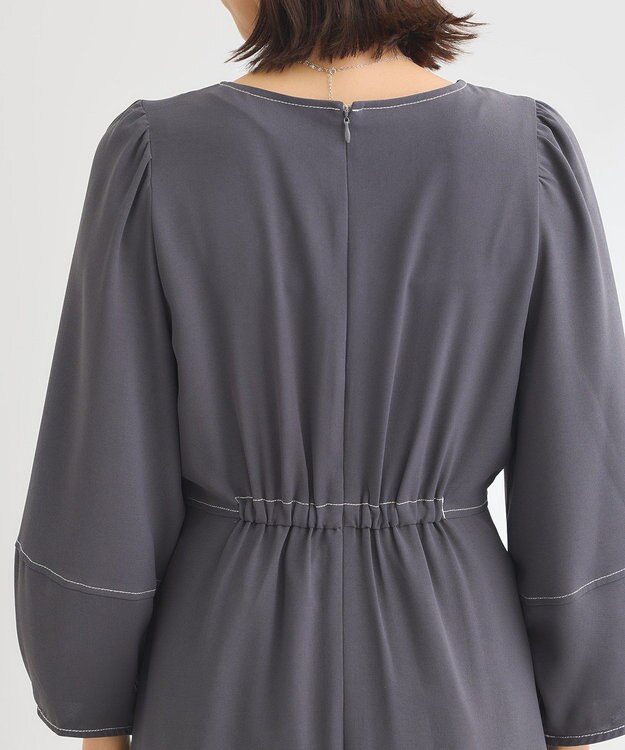 Green Parks ・ＥＬＥＮＣＡＲＥ　ＤＵＥボリュームスリーブワンピー Charcoal Gray