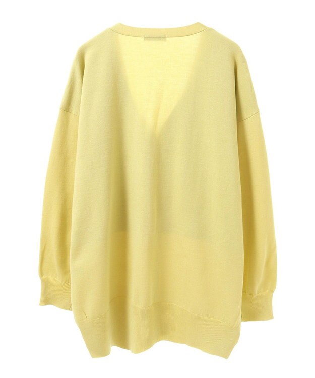 earth music&ecology レイヤード風ニットカーディガン Lime Green