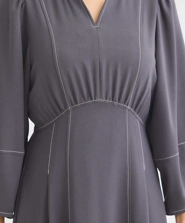 Green Parks ・ＥＬＥＮＣＡＲＥ　ＤＵＥボリュームスリーブワンピー Charcoal Gray