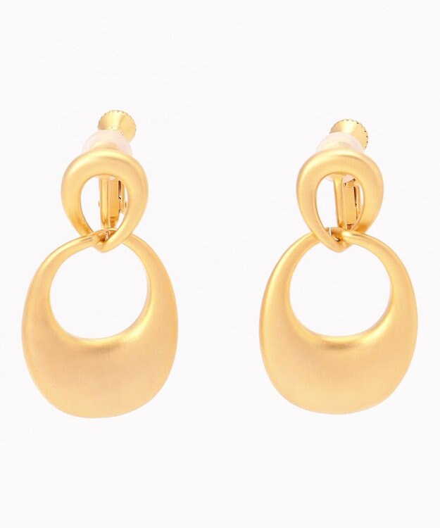 自由区 ソフトドロップ イヤリング マットゴールド