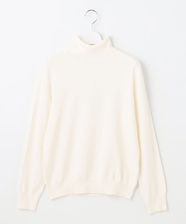 J.PRESS LADIES L 【洗える】PRINCE タートルネック ニット アイボリー系