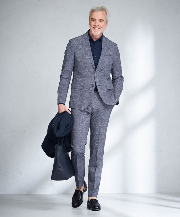 JOSEPH ABBOUD 【キングサイズ・ウエストも伸びる！/驚きの多機能性】ライトウェーブ パンツ ライトグレー系3