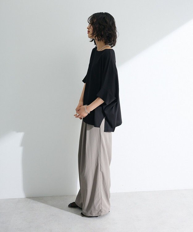 Green Parks 冷やっとすずやかドルマンプルオーバー Black