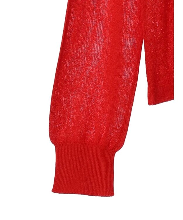 Green Parks 推しニット　クルーネックカーディガン Red
