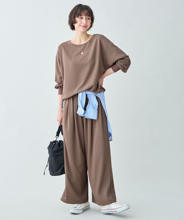 ANY 涼やかDRYブラウス モカ