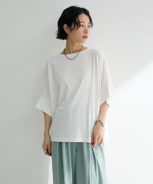 Green Parks 冷やっとすずやかドルマンプルオーバー Off White