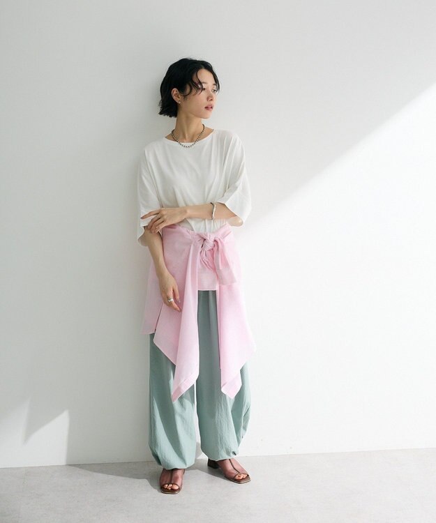 Green Parks 冷やっとすずやかドルマンプルオーバー Off White