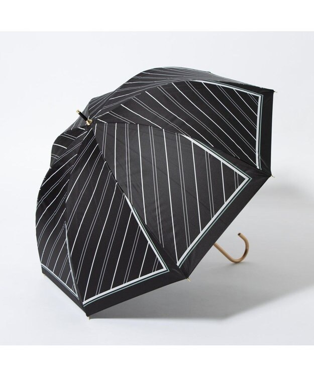 UNBILLION cache nez / ストライプスカーフプリントバルーンショートパラソル ブラック