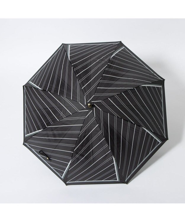 UNBILLION cache nez / ストライプスカーフプリントバルーンショートパラソル ブラック