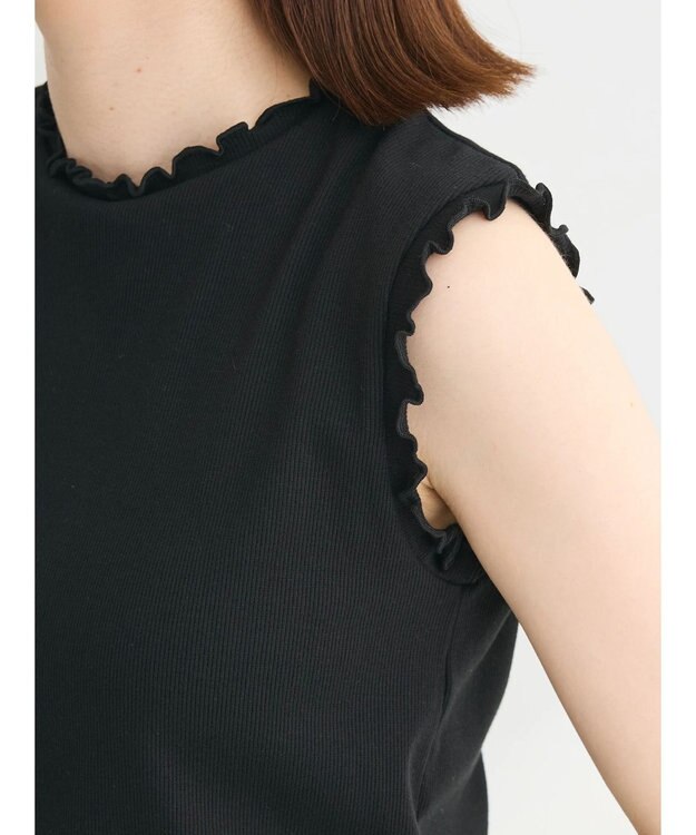 Green Parks ・Ｐｅｔｉｔ　Ｆｌｅｕｒ　メローｓｔリブタンクトップ Black