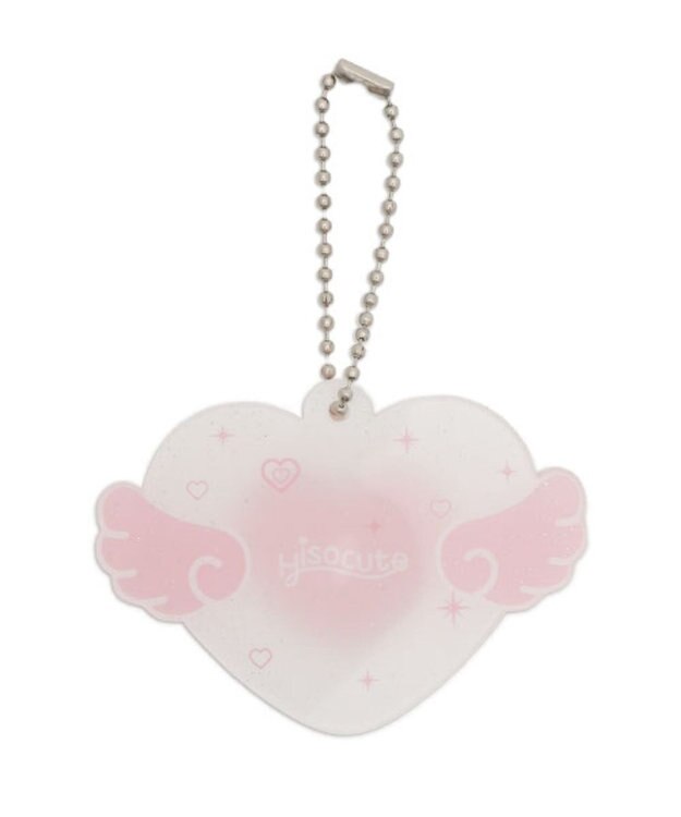 WEGO 【痛バ＆推し活グッズ】ハートエンジェルIDフォトケースキーホルダー ホワイト