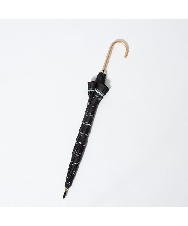 UNBILLION cache nez / ストライプスカーフプリントバルーンショートパラソル ブラック