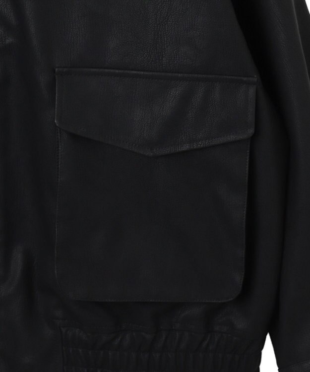 WEGO 【ユニセックス着用ITEM】PUダブルZIPフライトジャケット ブラック