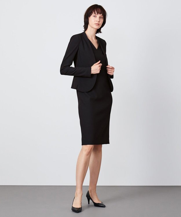 BEIGE， LUIZA / ノーカラージャケット Black