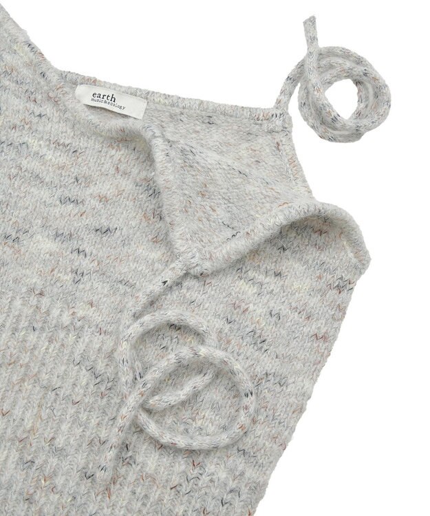 earth music&ecology 【WEB限定】SET2点ショートカーディガン＋リボンキャミソール Light Gray