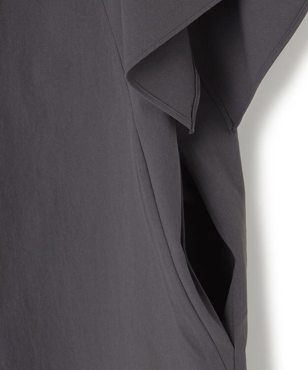 ICB 【洗える】ヴィンテージスパンブロード ワンピース チャコール系