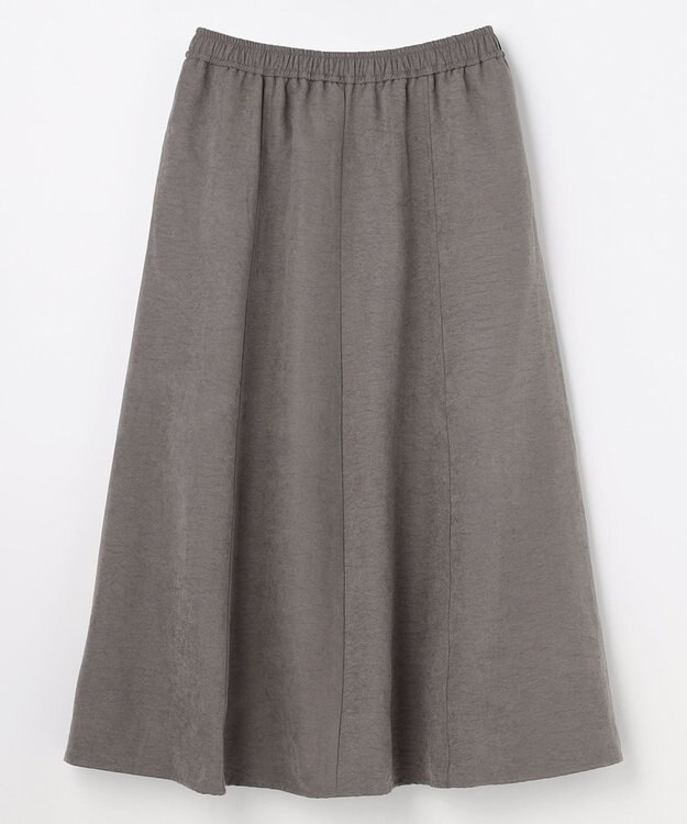 ANY 【ウエストゴム】スエードフレアスカート スレート