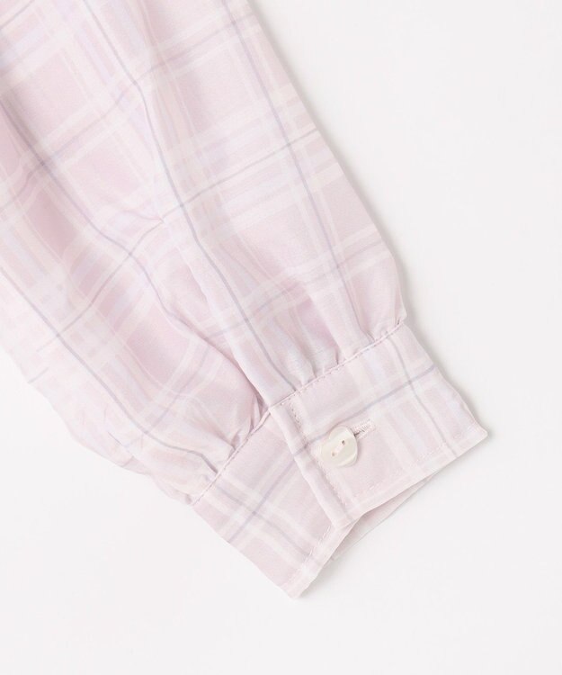 ANY KIDS シアーチェックシャツ ピンク