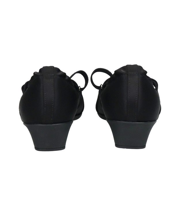 Bridget Birkin ＜3E＞【Bridget Birkin Walk】サテンギャザーウォーキングパンプス ブラック