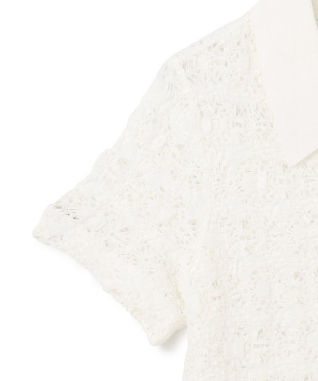 GRACE CONTINENTAL レースカットスキッパートップ ホワイト